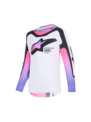Alpinestars 2026 Youth Supertech Vista Jersey - White/Purple/Black