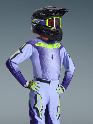 Alpinestars 2026 Youth Supertech Scenz Jersey - Purple/Fluro Yellow