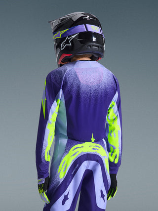 Alpinestars 2026 Youth Supertech Scenz Jersey - Purple/Fluro Yellow