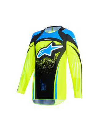 Alpinestars 2026 Youth Supertech Nomur Jersey - Dark Navy/Fluro Yellow/Ucla Blue