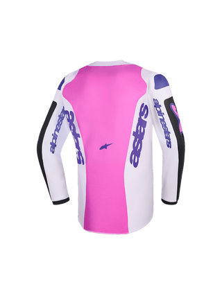 Alpinestars 2026 Youth Fluid Grid Jersey - Black/Light Gray/Purple