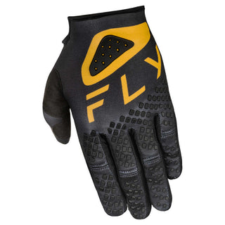 Fly Racing 2025 Youth Kinetic Center Gloves  -  Black/ Gold