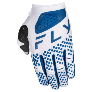 Fly Racing 2025 Youth Kinetic Center Gloves - White/ Navy