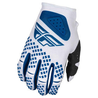 Fly Racing 2025 Youth Kinetic Center Gloves - White/ Navy