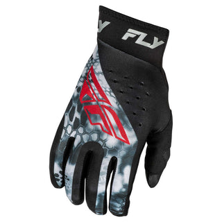 Fly Racing 2025 Pro Lite Kryptek Gloves - Black/ Red/ Grey