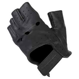 Dririder Fingerless 2 Motorcycle Leather Gloves - Black