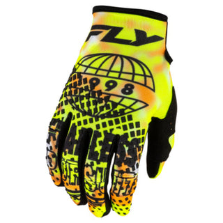 Fly Racing 2027 Kinetic Youth Blur Gloves - White / Hi-Vis / Orange