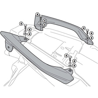 Givi 4103KIT Side Case Pannier Hardware Kit for Kawasaki Versys 650 10-14 w/PL4003CAM Pannier Holders without 451F Rear Racks