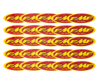 FMF 5-Inch Stretch Oval Logo Sticker - 50 Pack