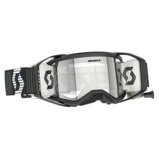 Scott Prospect 2.0 WFS Motorcycle Goggle - Black/White/ Clear Lens