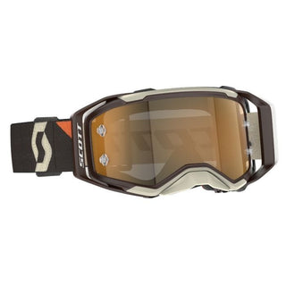 Scott Prospect 2.0 AMP Motorcycle Goggle - Brown/Beige/ Gold Chrome Lens
