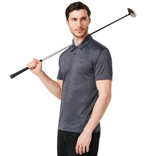 Oakley O Hydrolix Galaxy Polo Collar T-Shirt - Blackout