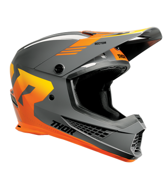 Thor Sector 2 Carve Helmet - Charcoal/Orange