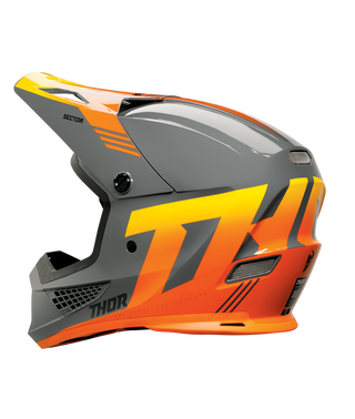 Thor Sector 2 Carve Helmet - Charcoal/Orange