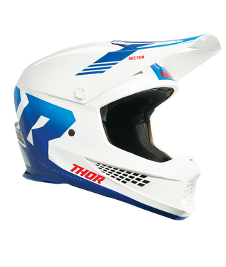 Thor Sector 2 Carve Helmet - White/Blue