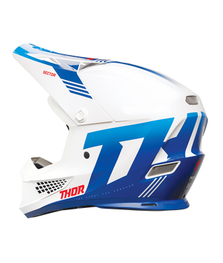 Thor Sector 2 Carve Helmet - White/Blue