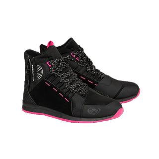 Ixon Freaky WP Women's Motorcycle Boots - Black/Fuchsia