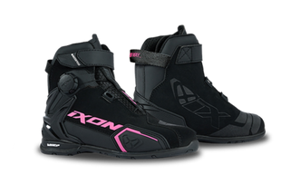 Ixon Bull 2 WP Women's Motorcycle Boots - Black/Fuchsia
