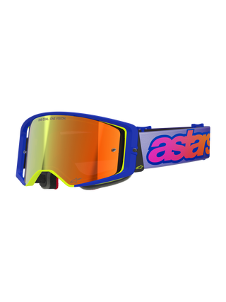Alpinestars Supertech Vision Vista Goggles - Blue Yellow Purple Mirror Red Lens