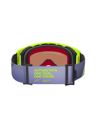 Alpinestars Supertech Vision Corp Goggles - Purple/Yellow Fluo/Mirror Silver Lens
