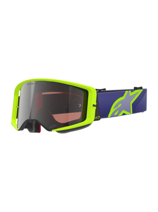 Alpinestars Supertech Vision Corp Goggles - Purple/Yellow Fluo/Mirror Silver Lens