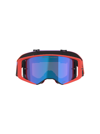 Alpinestars Supertech Vision Corp Goggles - Hot Coral/Purple/Mirror Blue Lens