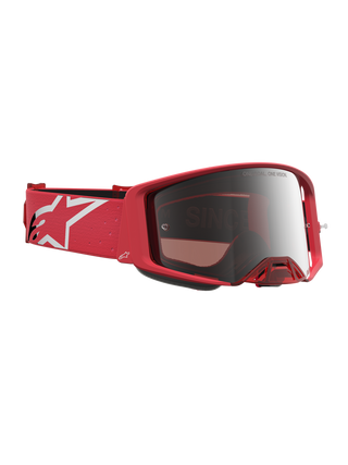 Alpinestars 2027 Supertech Vesta Goggle - Fluo Red Chrome - Mirror Silver Lens
