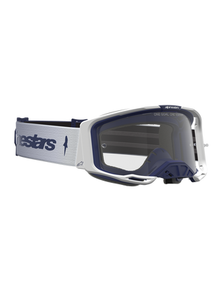 Alpinestars 2027 Vision 8 Amber Goggle - White Navy - Clear Lens