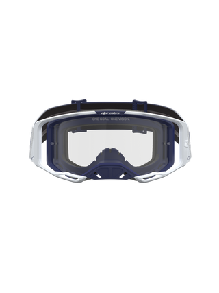 Alpinestars 2027 Vision 8 Amber Goggle - White Navy - Clear Lens