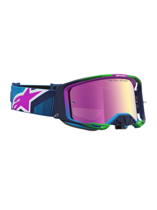 Alpinestars 2027 Vision 8 Maven Goggle - Blithe Blue Purple - Mirror Pink Lens