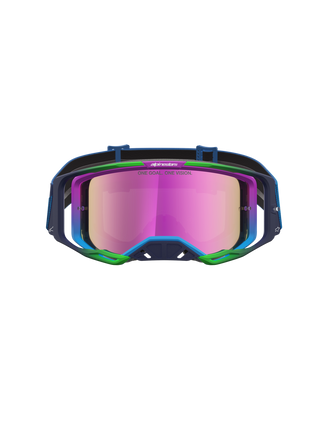 Alpinestars 2027 Vision 8 Maven Goggle - Blithe Blue Purple - Mirror Pink Lens