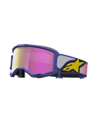 Alpinestars 2027 Vision 5 Drag Goggle - Red Purple - Mirror Pink Lens
