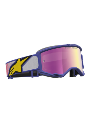 Alpinestars 2027 Vision 5 Drag Goggle - Red Purple - Mirror Pink Lens