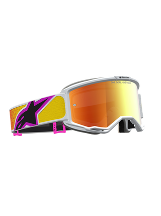 Alpinestars 2027 Vision 5 Drag Goggle - Orange Red - Mirror Red Lens