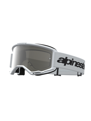 Alpinestars Vision 3 Wordmark Goggle MX27 - White Black Mirror Silver Lens