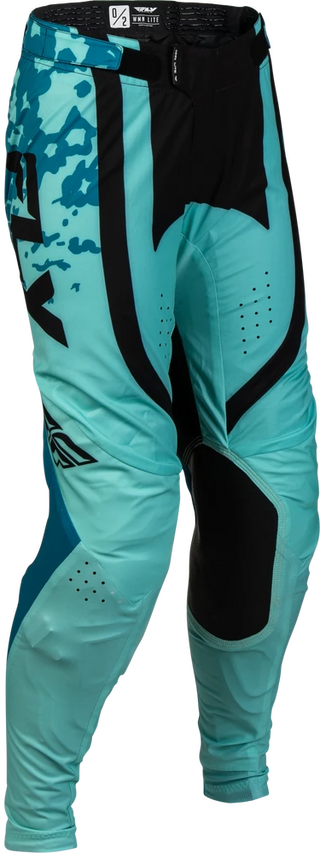 Fly Racing 2027 Lite MX Women Flake Pants - Aqua / Teal / Black