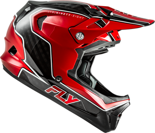 Fly Racing Werx-R MTB/BMX Flow Helmet - Black Carbon/Red