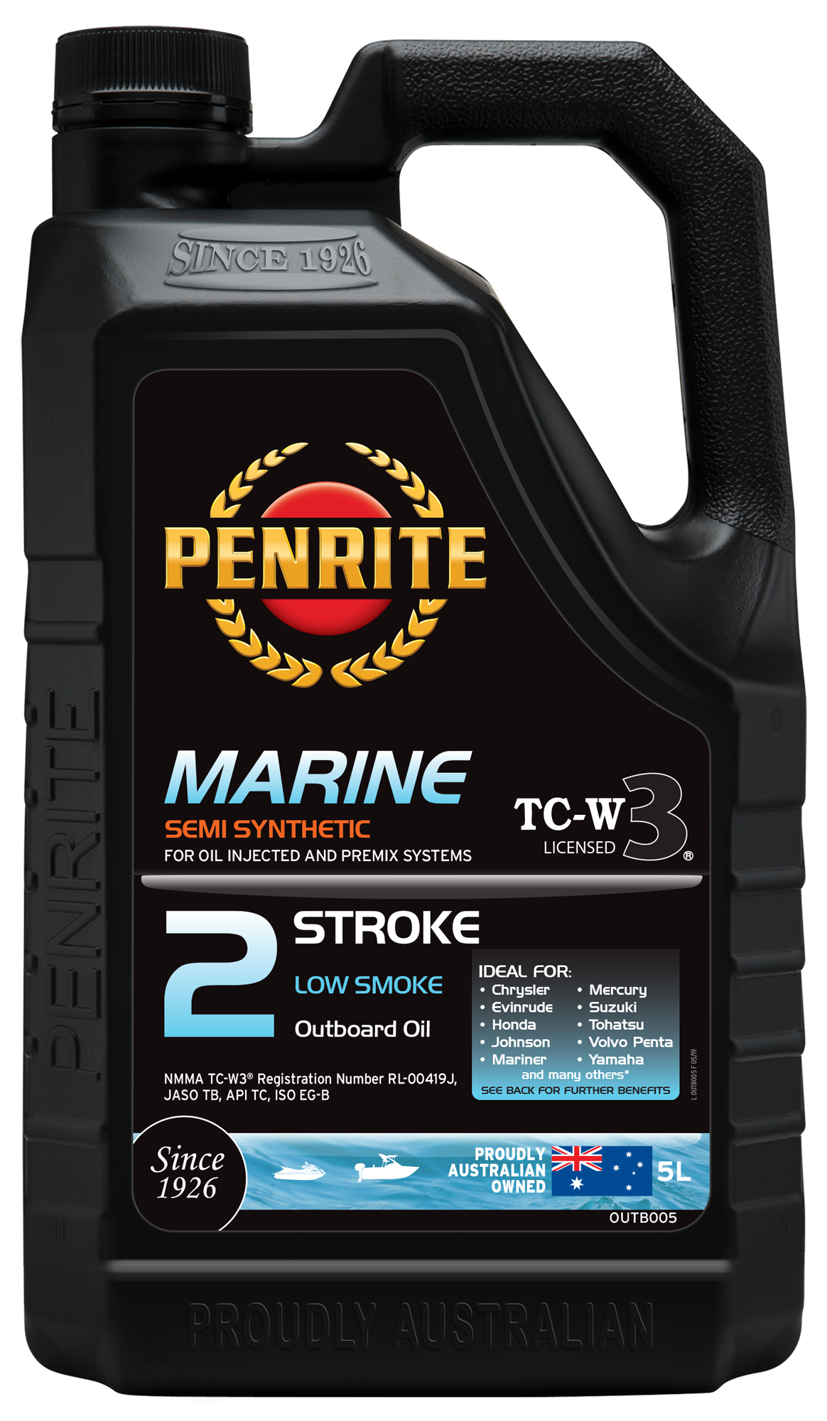Penrite Marine Outboard 2 Stroke Semi Synthetic Oil - 5 Ltr