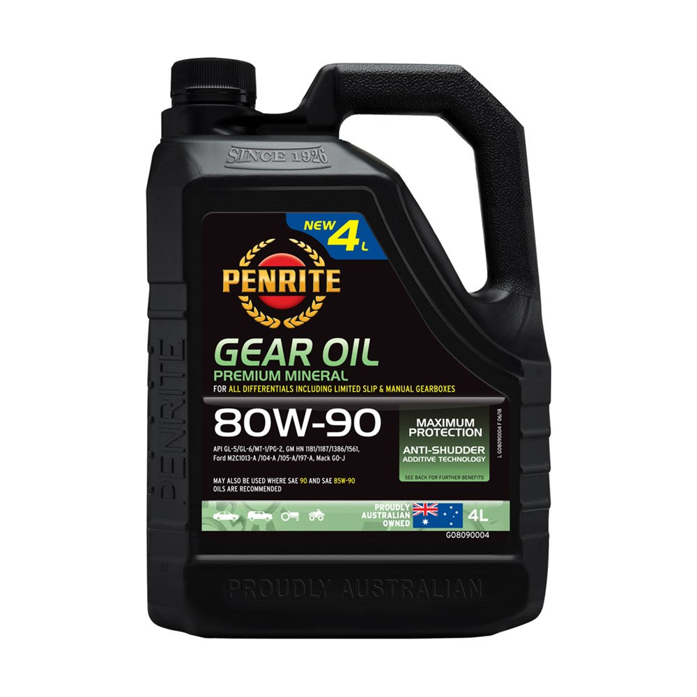 Penrite 80W-90 Premium Mineral Gear Oil - 4Ltr