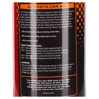 Froth Rupture Clean and Degrease Spray Bottle - 1L