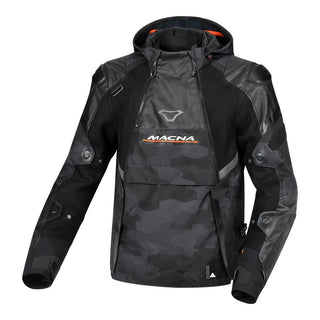 Macna Bradical Jacket - Black Grey Camo/Orange