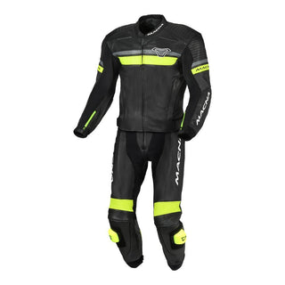 Macna Diabro 2 Piece Suit - Black/Fluro