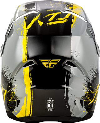 Fly Racing Kinetic Drip Youth Helmet - Grey/Black/Yellow