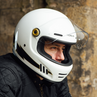 Merlin Revival Flash Full Face Helmet – Optic White