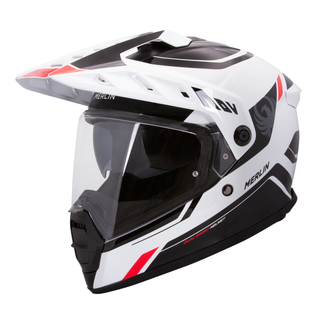 Merlin Torres Adventure Block Full Face Helmet – White/Red