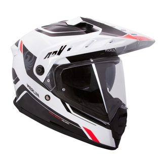 Merlin Torres Adventure Block Full Face Helmet – White/Red