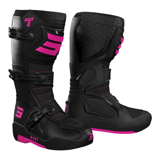 Shot Race 4 Adult Boots - Black/Pink