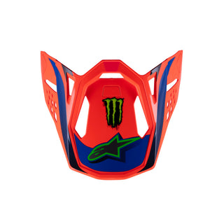 Alpinestars S-M10 Deegan Visor ECE06 - Fluro Orange / Purple Fluro-Pink