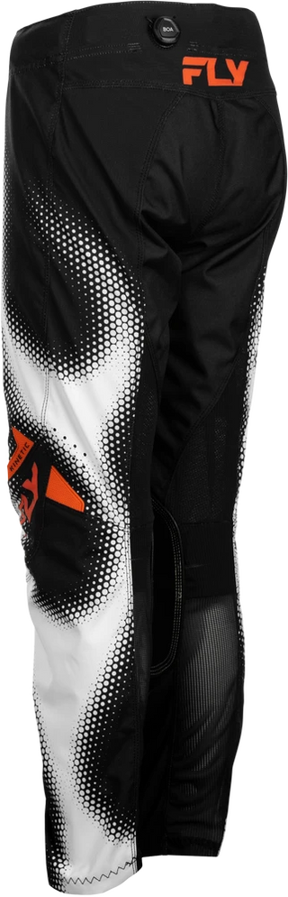 Fly Racing 2027 Kinetic MX Youth Torch Pants - Black / White / Orange
