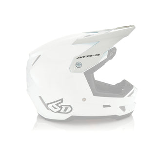 6D ATR-3Y Solid Youth Helmet Peak - Gloss White